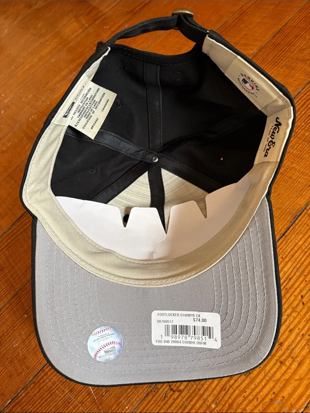 New Era Fear of God White Socks Black Adjustable Hat